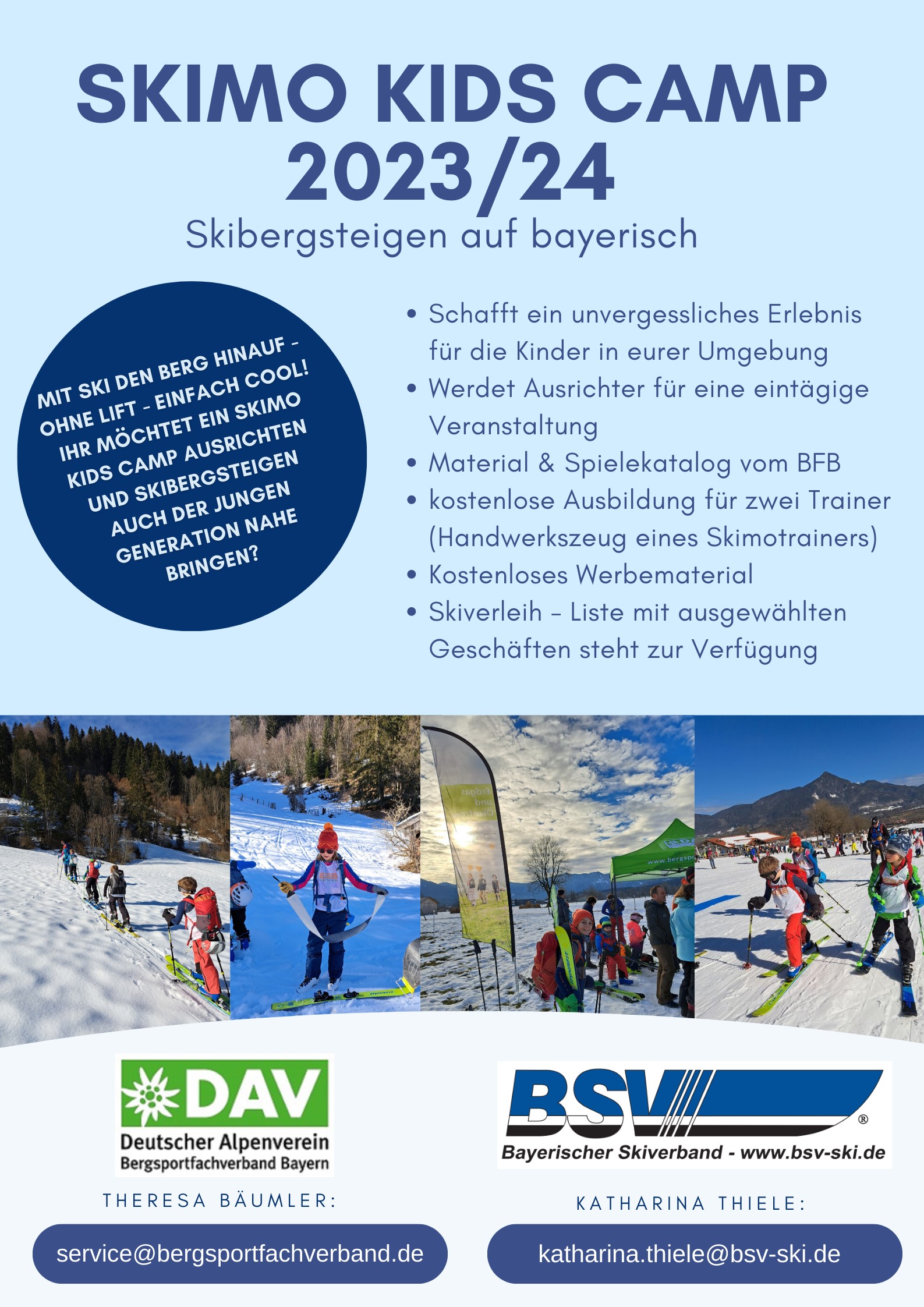Plakat von Kids Camp Ausrichtersuche 2023/2024